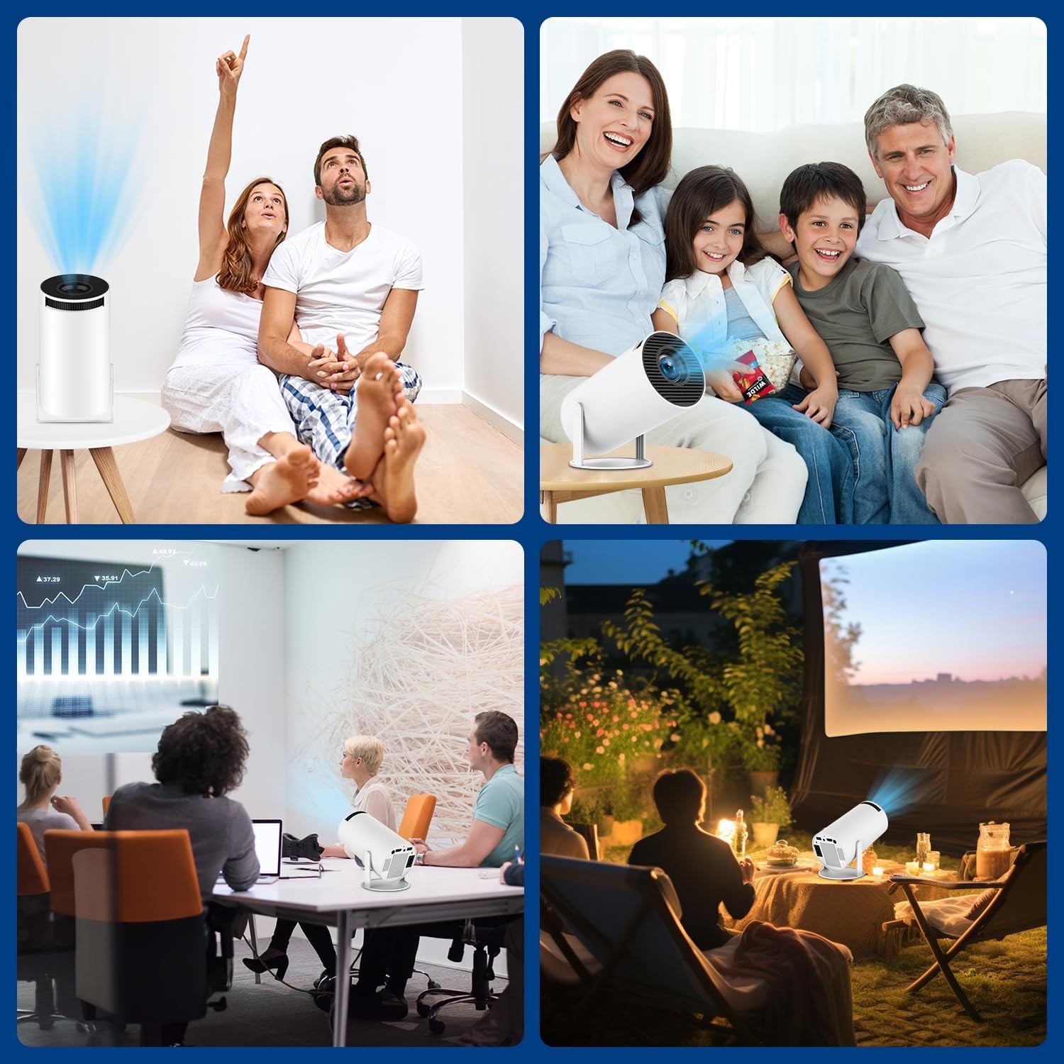 Mini 4K WiFi Bluetooth Portable Projector 1080P Support Projector for PC TV
