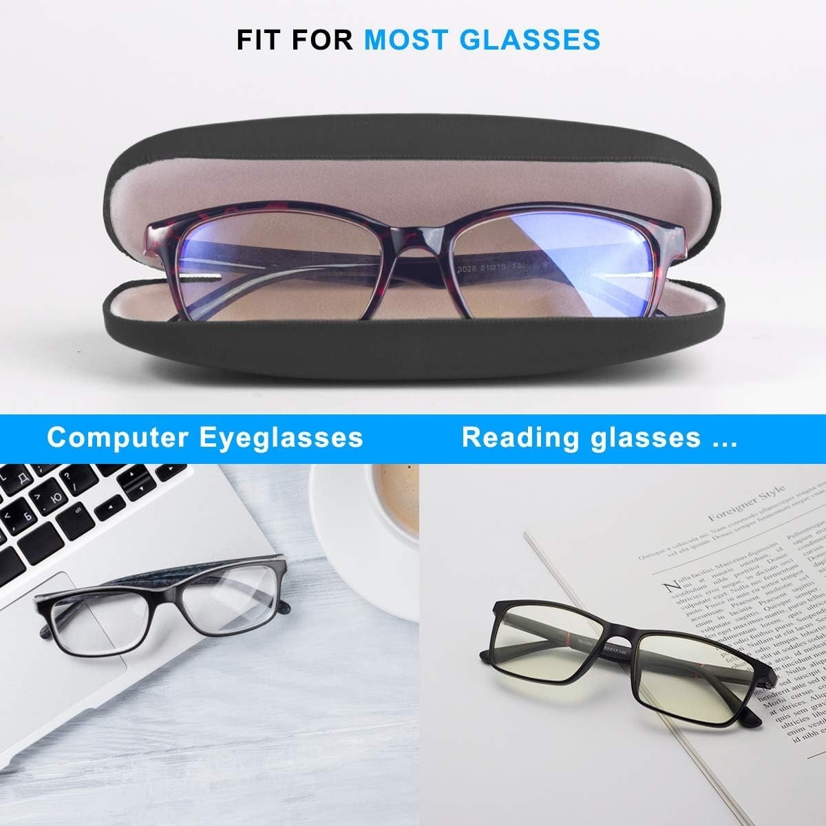 Versatile Hard Shell Glasses Case - Lightweight and Practical for All Eyewear
