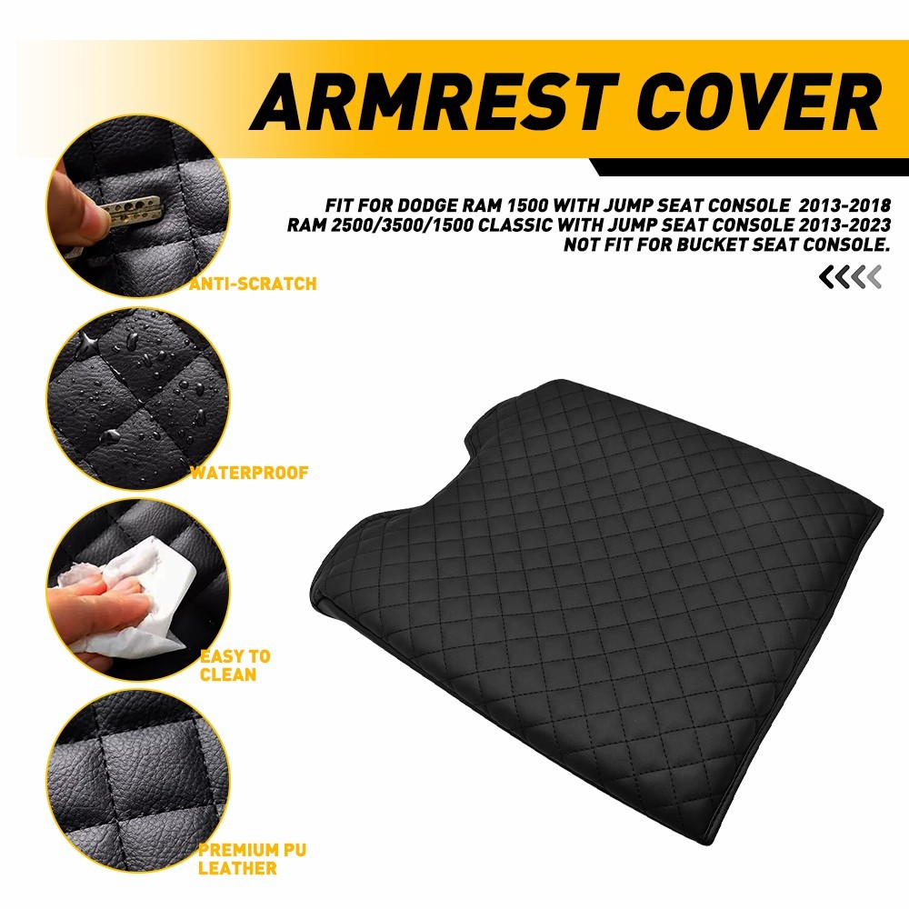 Fits Ram 2500 3500 1500 Classic 2013-2023 Jump Seat Center Console Armrest Cover