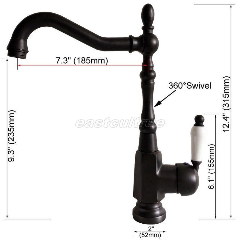 Kitchen Wet Bar Bathroom Basin Sink Faucet Oil Rubbed Bronze Single Hole enf387