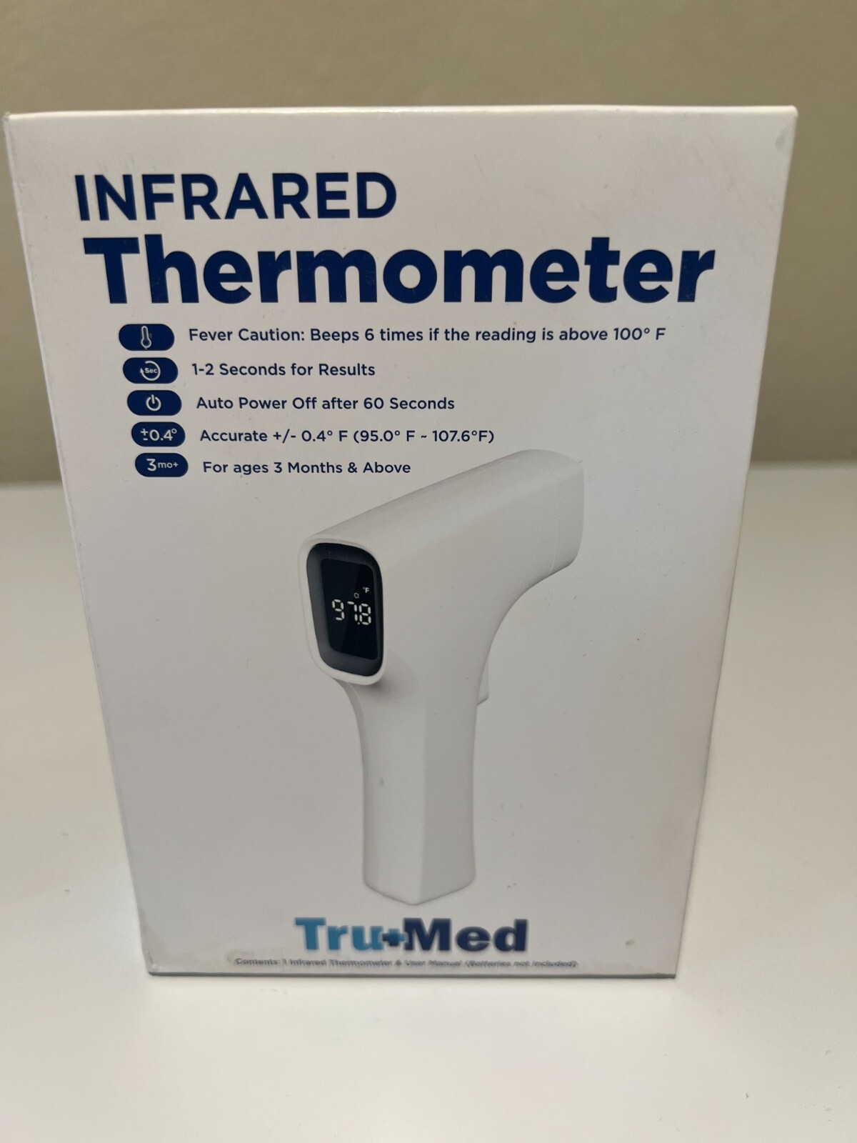 Tru Med Infrared Thermometer NEW IN BOX