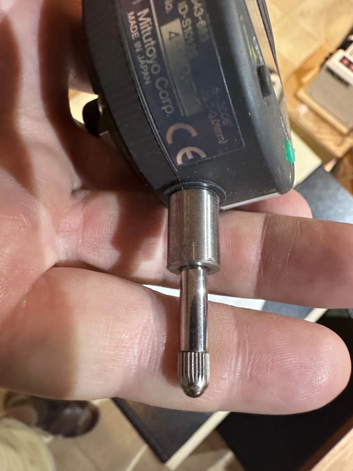 Mitutoyo Absolute Digital Indicator 543-683 Model ID-S1012E - Rounded Anvil