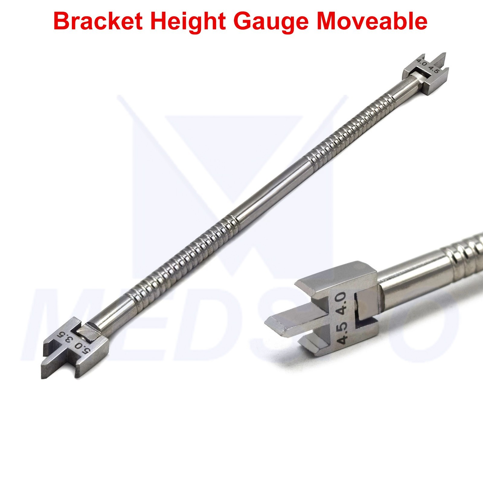 Orthodontist Moveable Height Gauge Brackets Measuring Positioning Dental Gauges