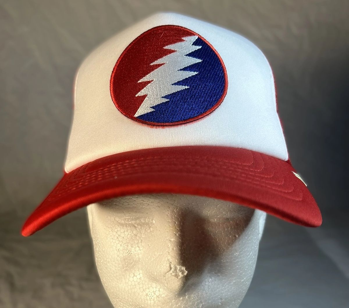 Grateful Dead "Justa Bolt" Foam Trucker - Red/White
