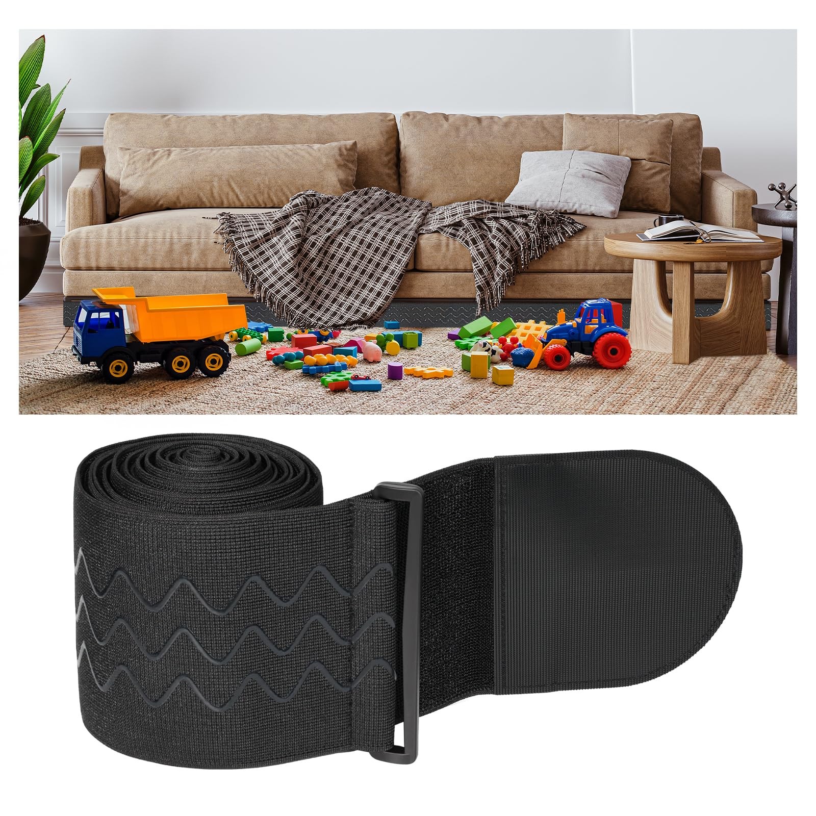 Under Couch Blocker for Kid and Pet Toys, Adjustable Blocker for Under Couch,...