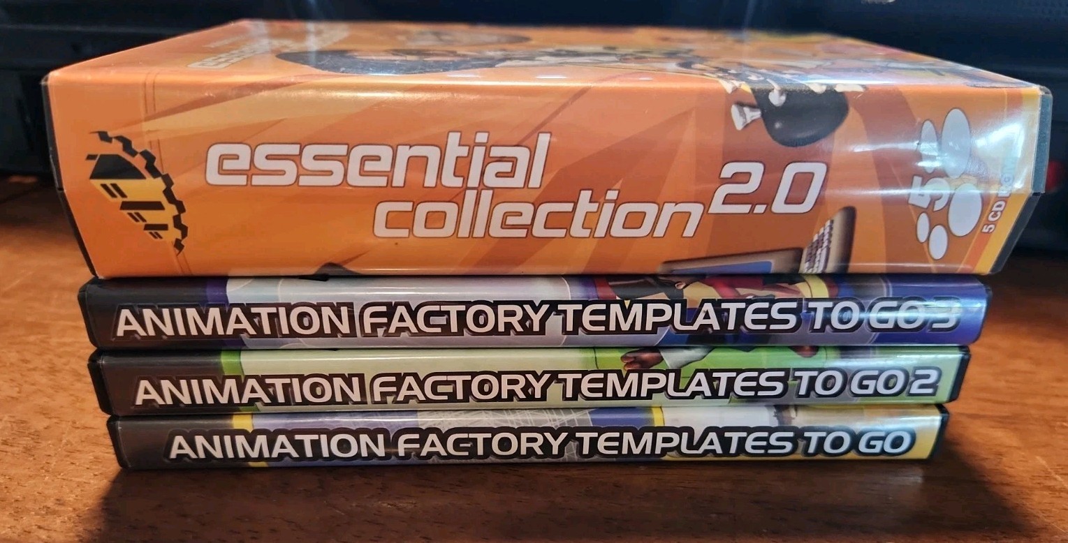 Animation Factory Essential Collection 2.0 EC-2.0 PC CD-ROM Y2K 3D Plus....