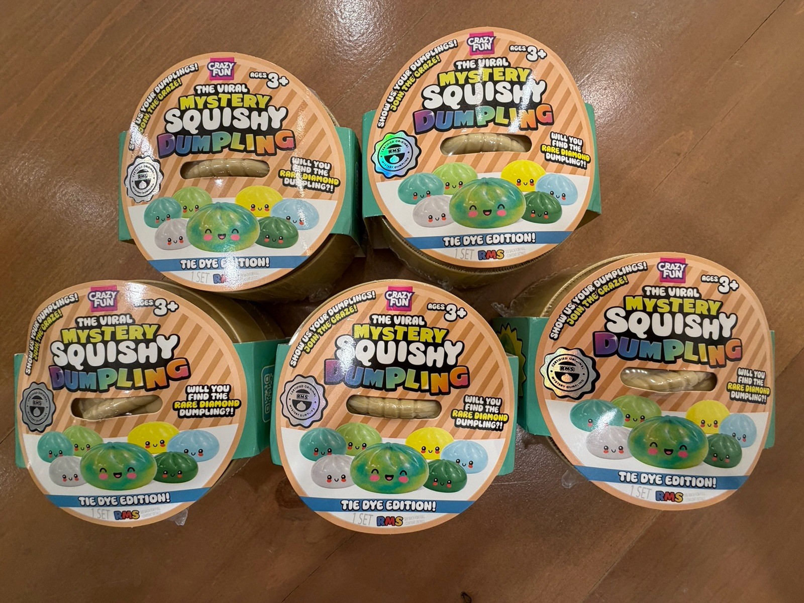 Mystery Dumplings Lot Of 5 Crazy Fun RMS Certified Original Viral Squishy