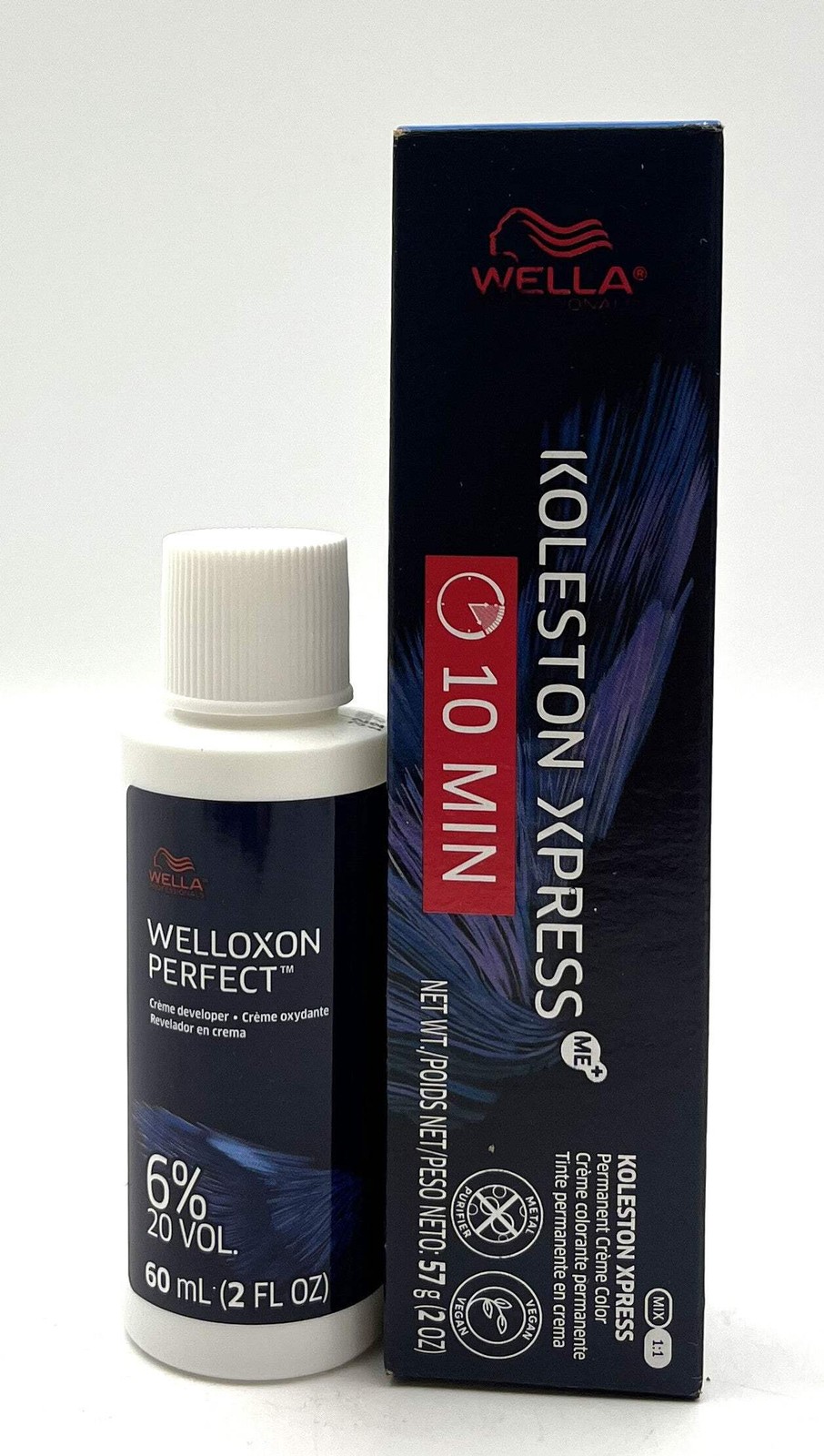 Wella Koleston Xpress 10 Min Permanent Creme Color & Developer 6% 2 oz -Choose