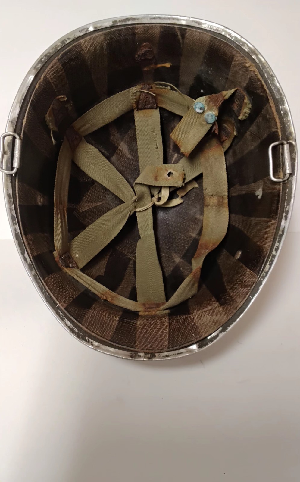 The object in the image is a U.S. M1 combat helmet shell