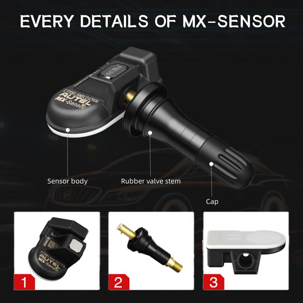 12PC Autel MX-Sensor 315&433MHz Programmable TPMS Universal Tire pressure Sensor