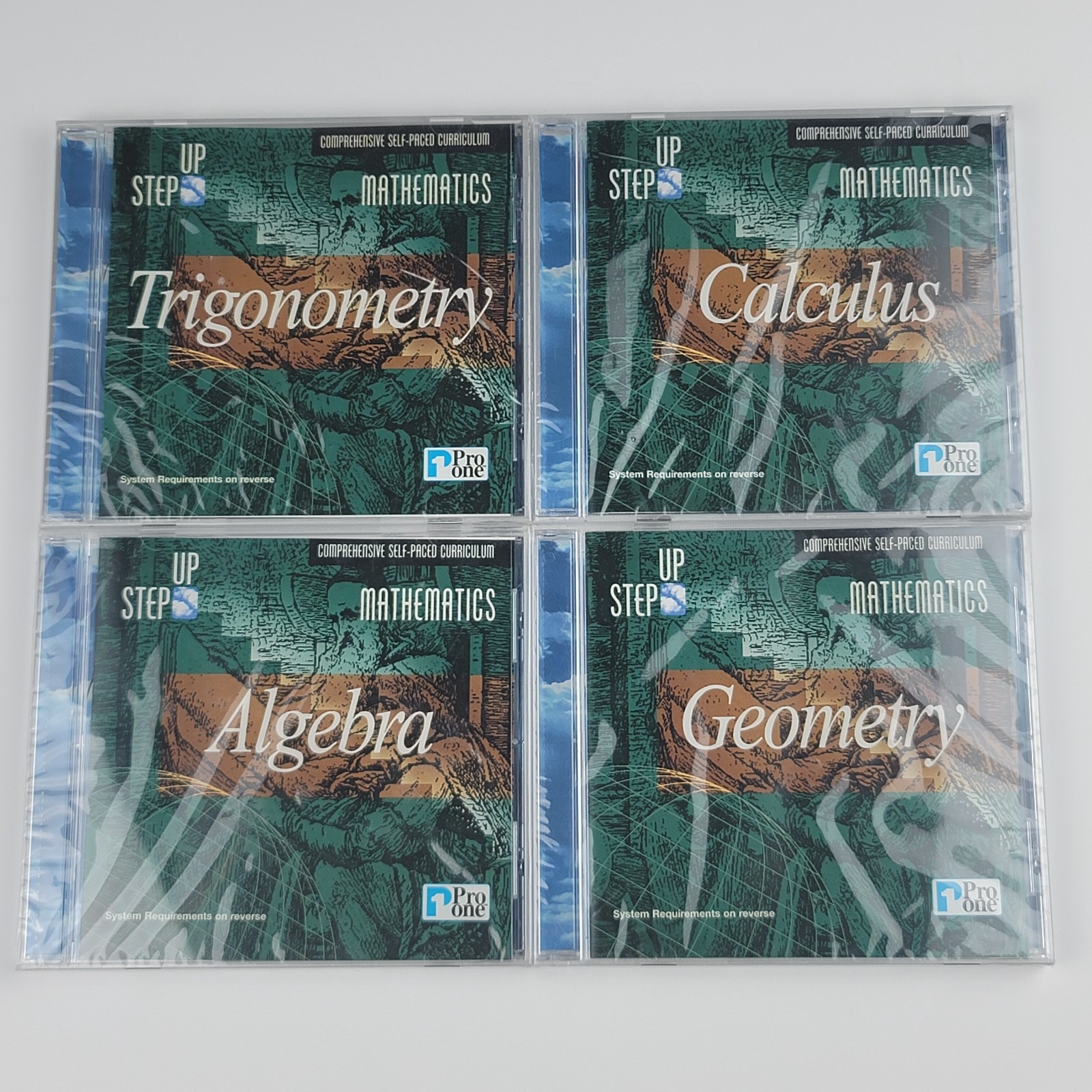 Math CD-ROM Set Algebra Geometry Trigonometry Calculus Pro One Step Up Windows
