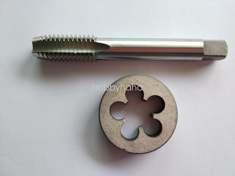 1pc HSS Machine 3/4-24 UNS Plug Tap and 1pc 3/4-24 UNS Die Threading Tool