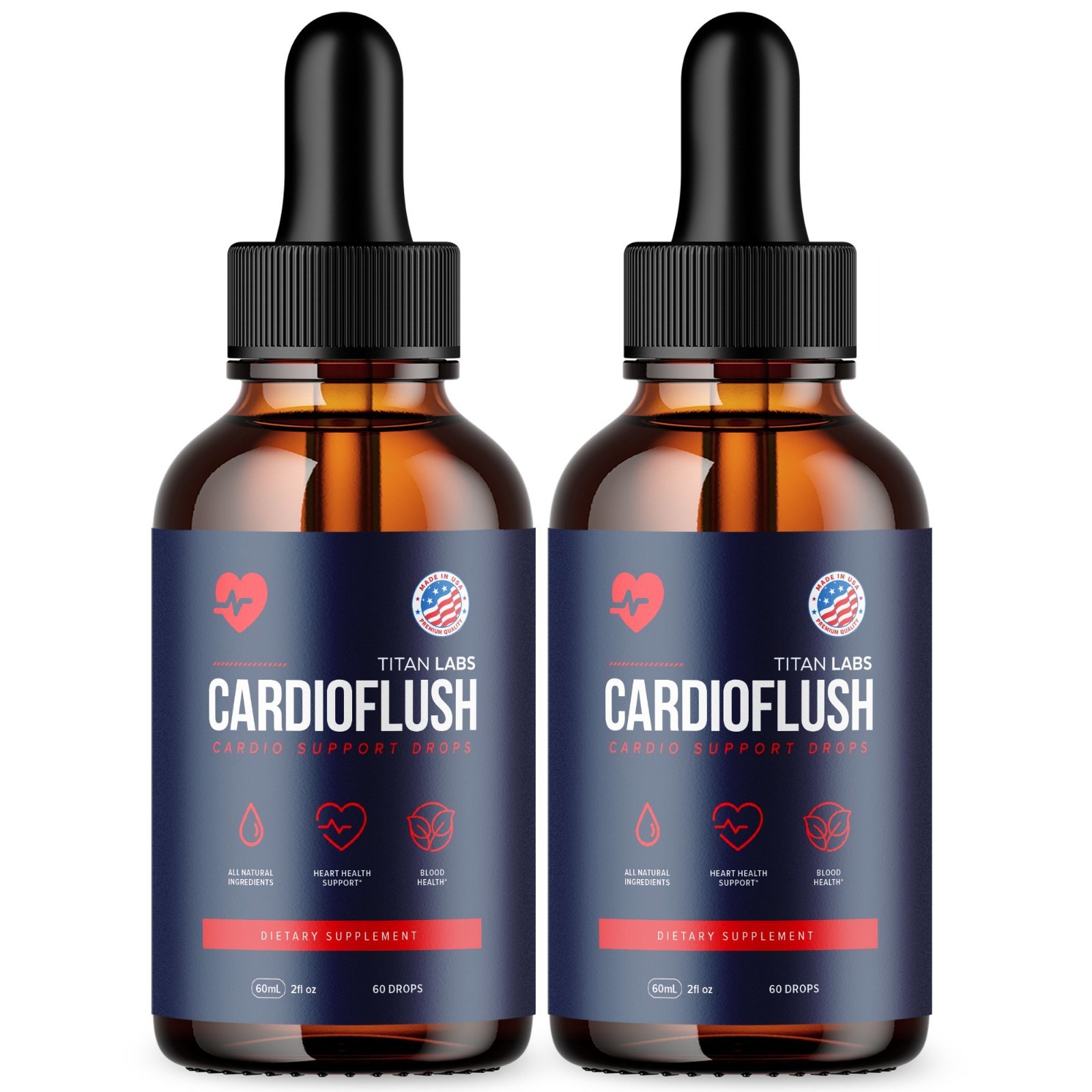 (2 Pack) Cardioflush Blood Health Support Drops Cardio Flush Vitamin 60 Servings