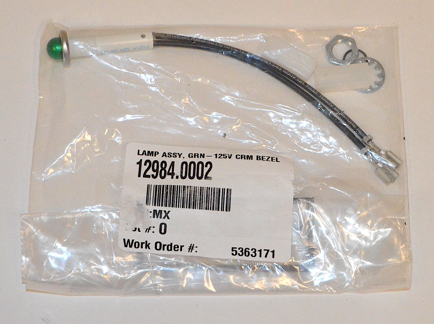 Bunn Lamp Assembly, Green,125V, Chrome Bezel *New* 12984.0002