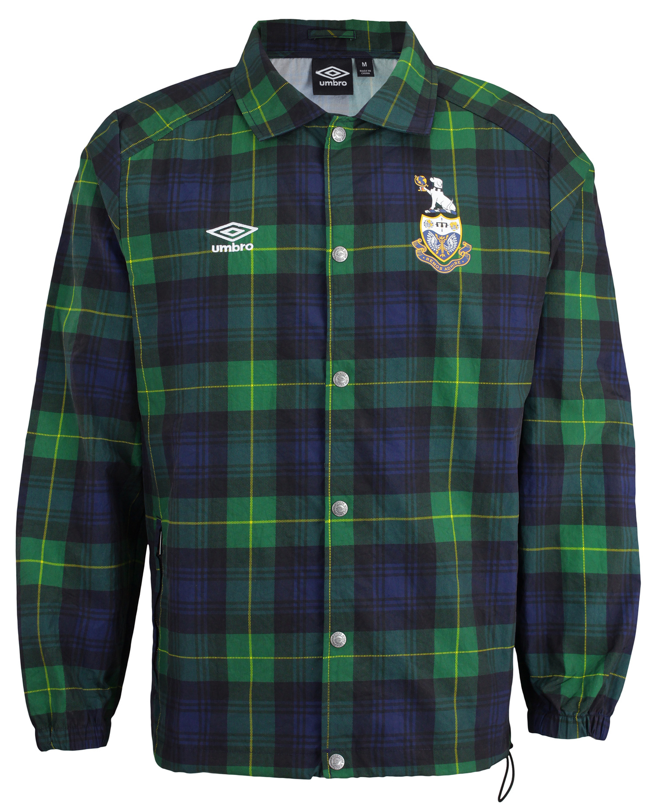 Umbro Men's Gordon Modern Plaid Jacket, Green