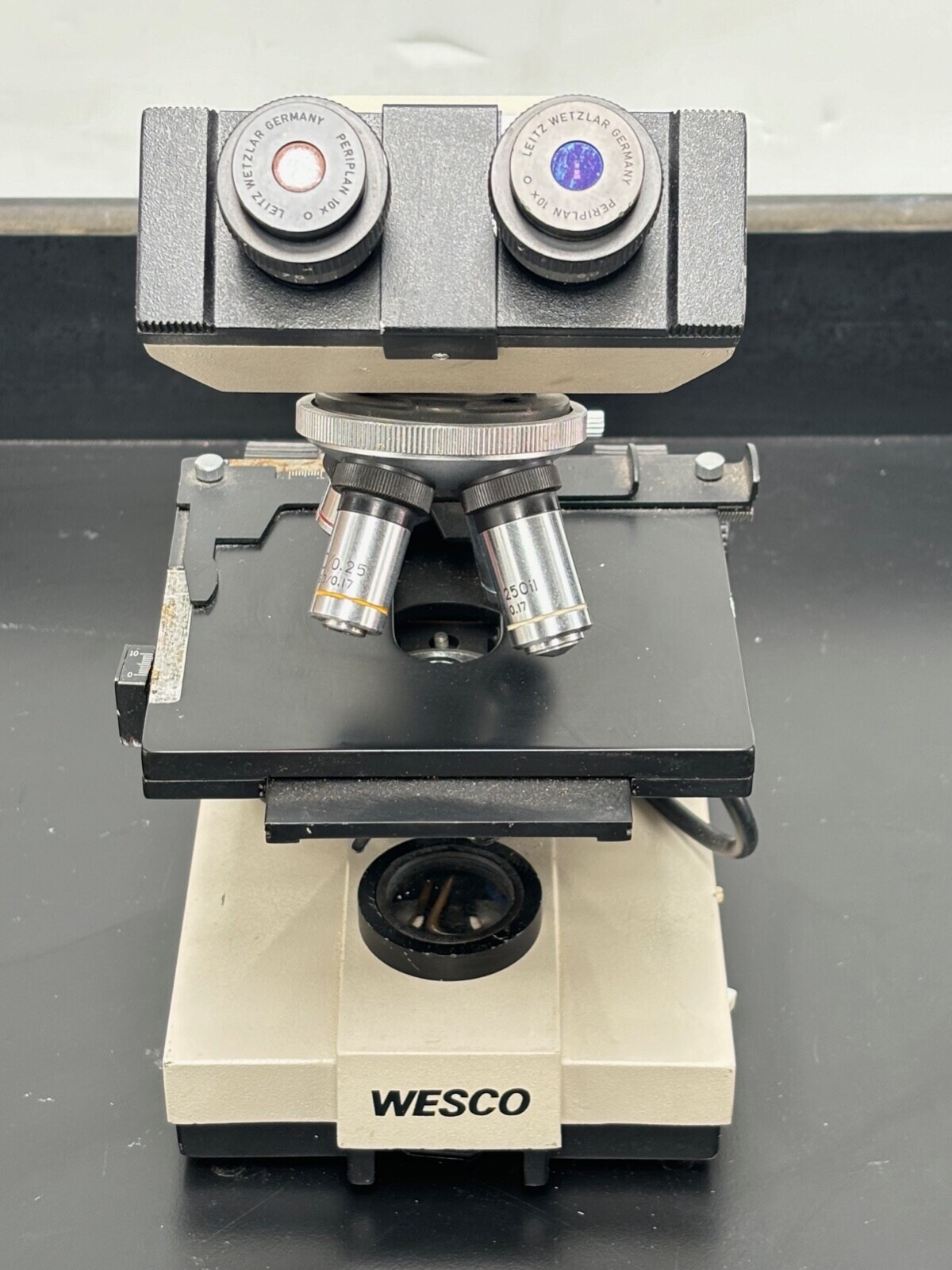 WESCO VU2300 Binocular Compound Microscope with 4X, 10X, 40X, 100X Objectives