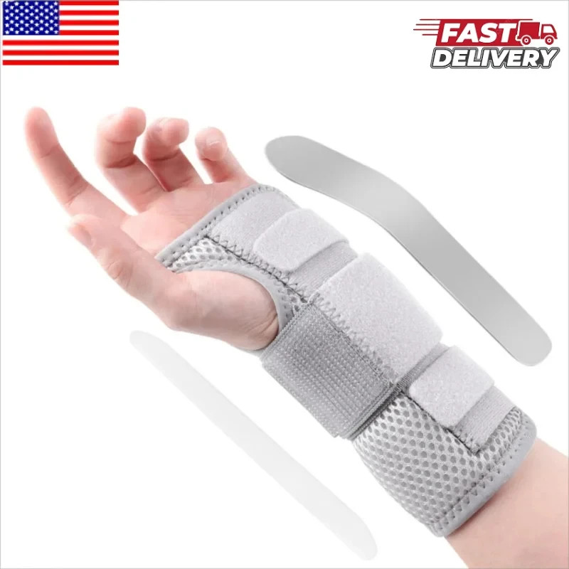 Breathable Wrist Brace Carpal Tunnel Night Sleep Support Adjustable Hand Splint