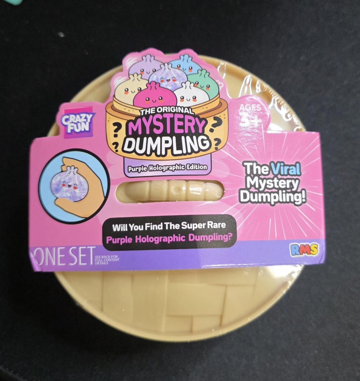 NEW RMS Crazyfun Squishy Bun Purple Holographic Mystery Glitter Dumpling SEALED