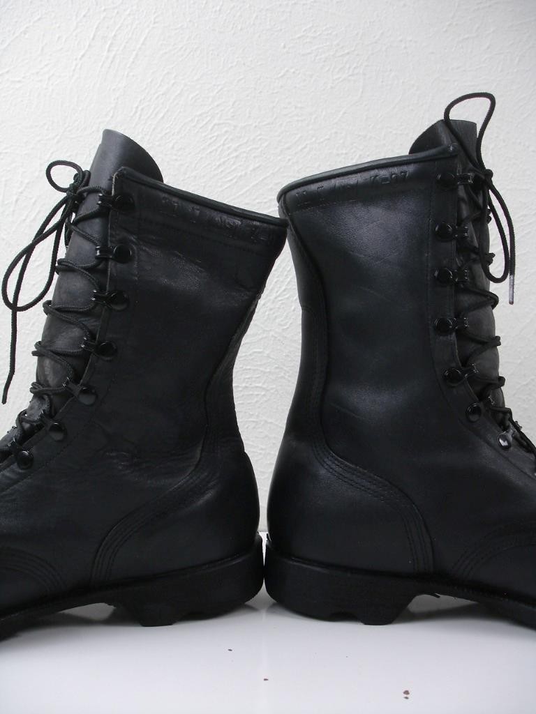 Men's 11 W Ro-Search Wellco Boots Jump Black Leather Military Combat 4-97 1997