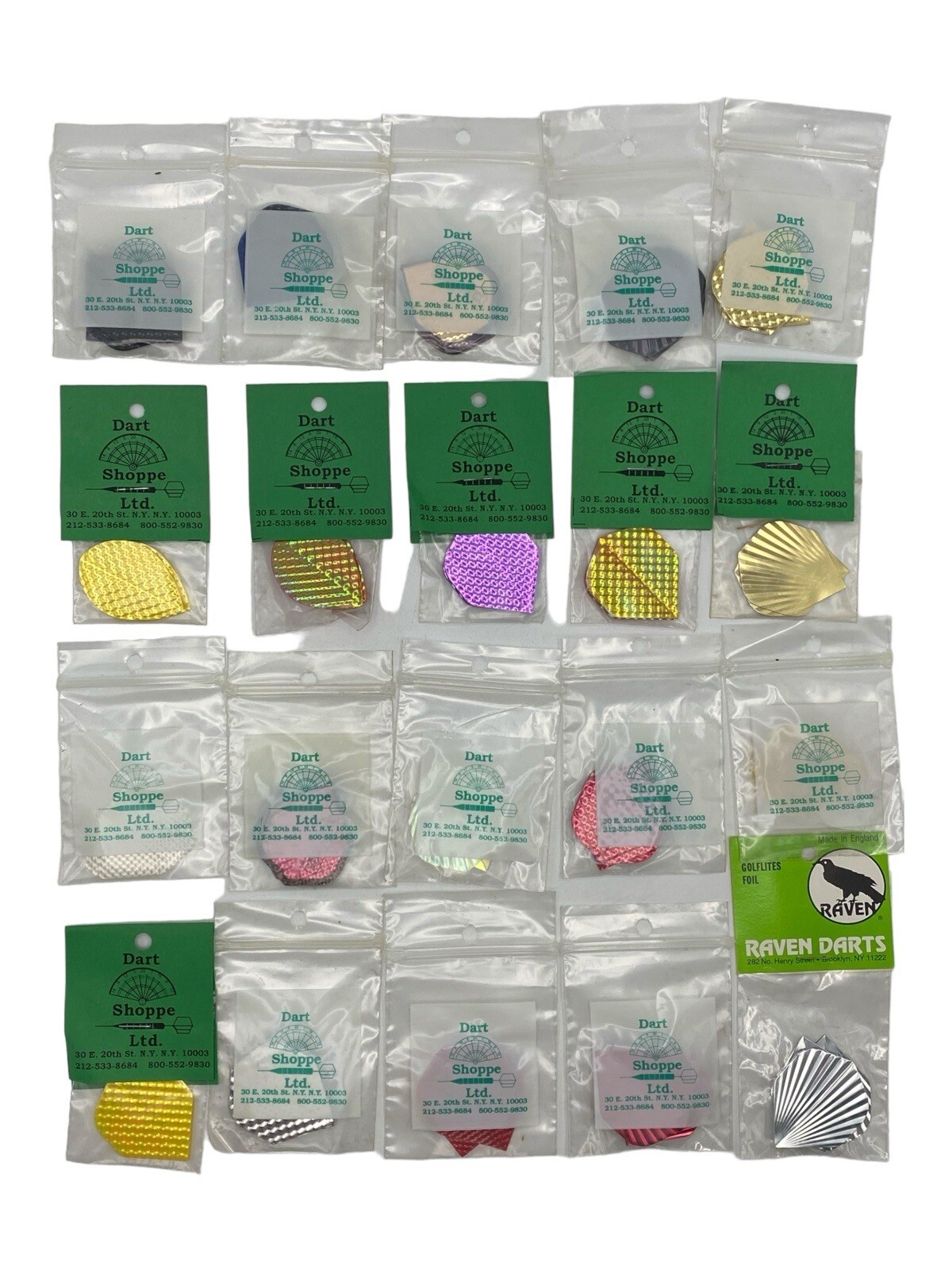 Vintage Mixed Lot Of 20 Packs Of 3 New Old Stock Of Dart Flights 60 Flights