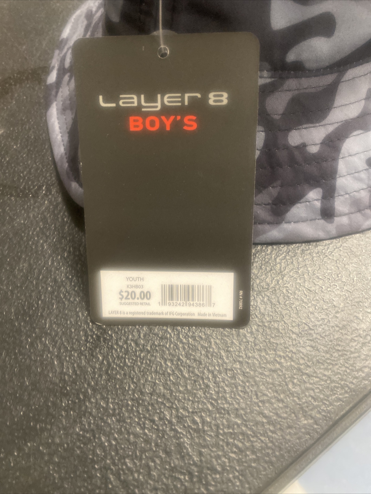 Layer 8 Hat For Boy's New Size 4-7 UPF 40+.