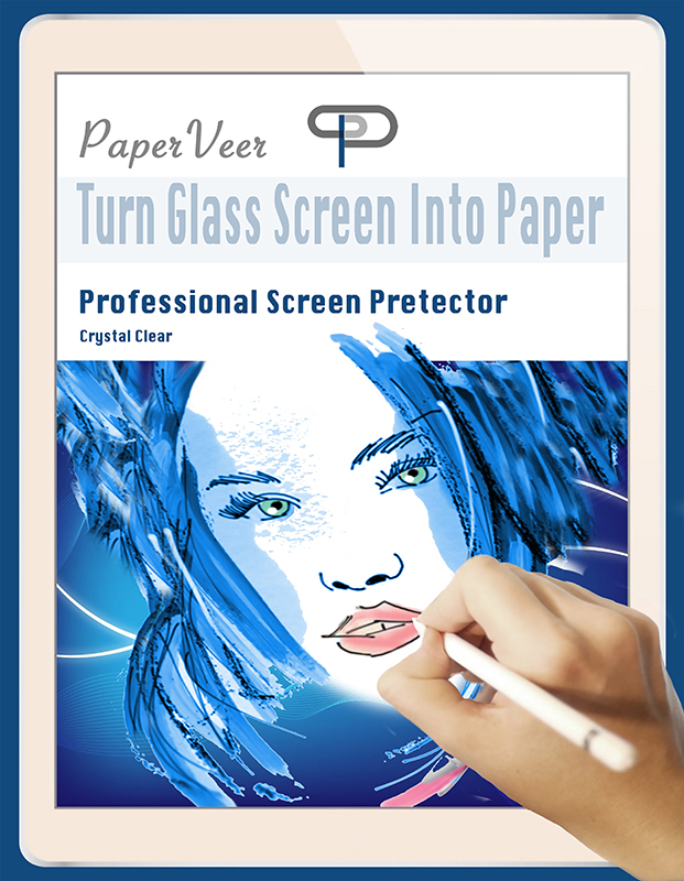PaperVeer Matte Finish Film Anti-Glare Screen For Apple iPad 12.9 in W Button