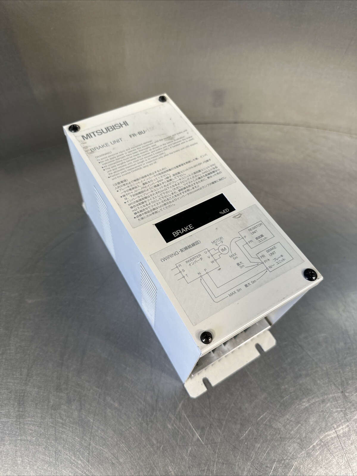 MITSUBISHI  FR-BU-15K  BRAKE UNIT  400VDC Max. (1C-01)