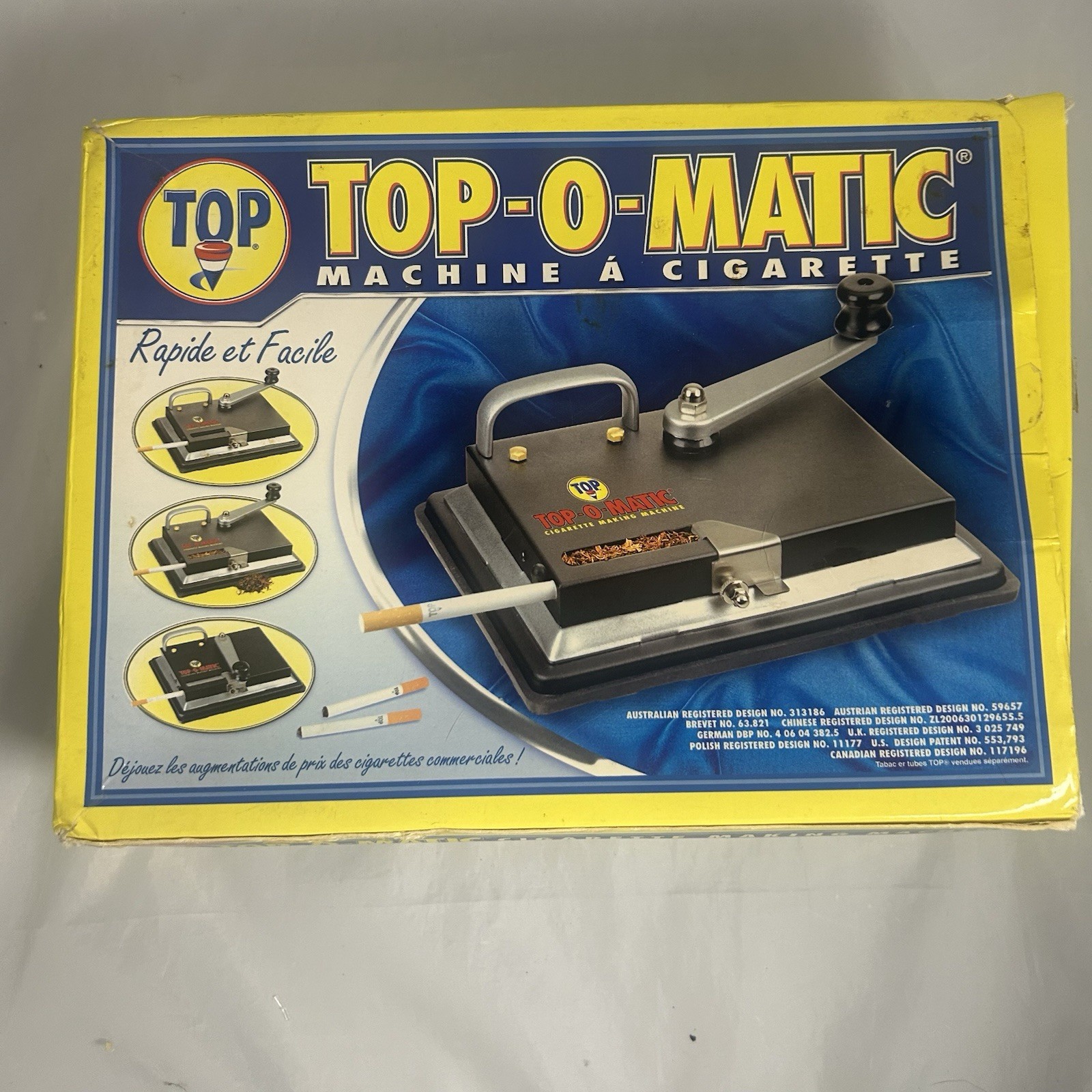 T.O.P. Top-O-Matic Cigarette Rolling Machine w/ Original Box – Manual Injector