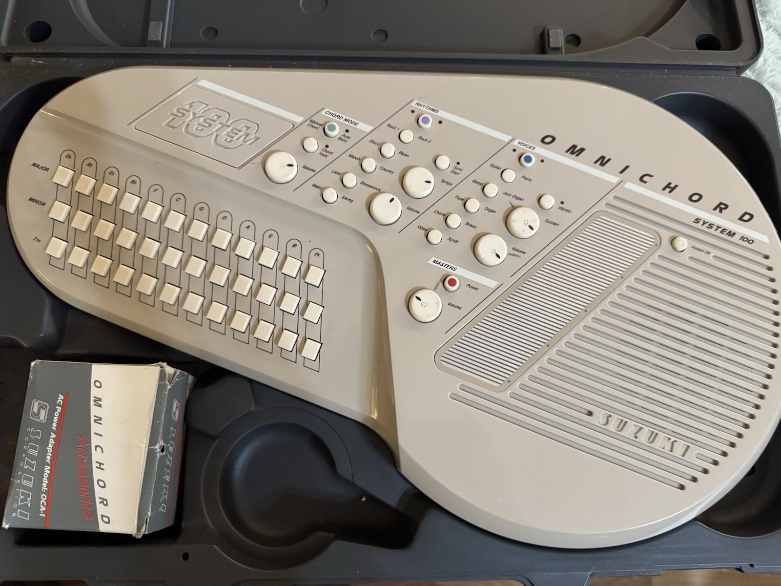Suzuki Omnichord OM-100 System 100 Synthesizer | Fully Tested | OEM Power Supply