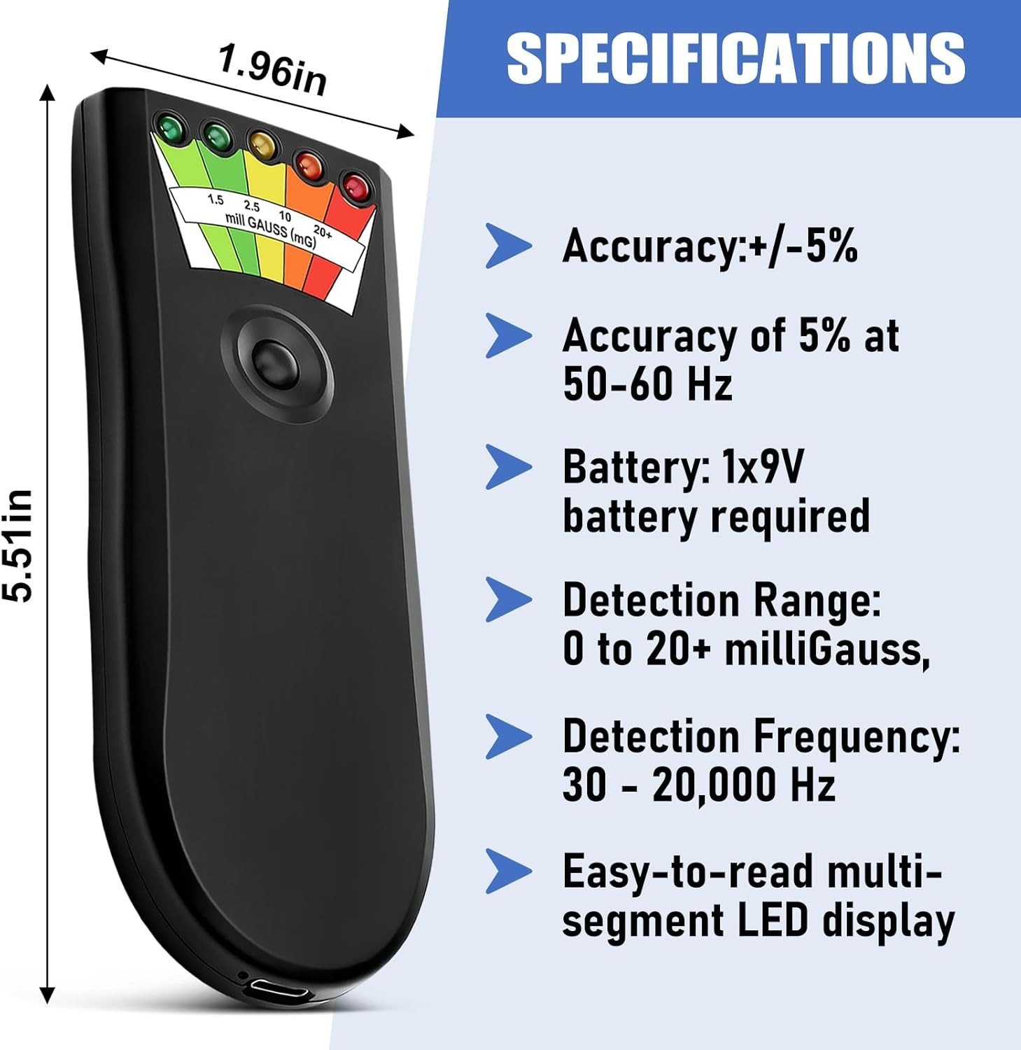 Handheld EMF Detector for Electromagnetic Field Testing and Ghost Hunting