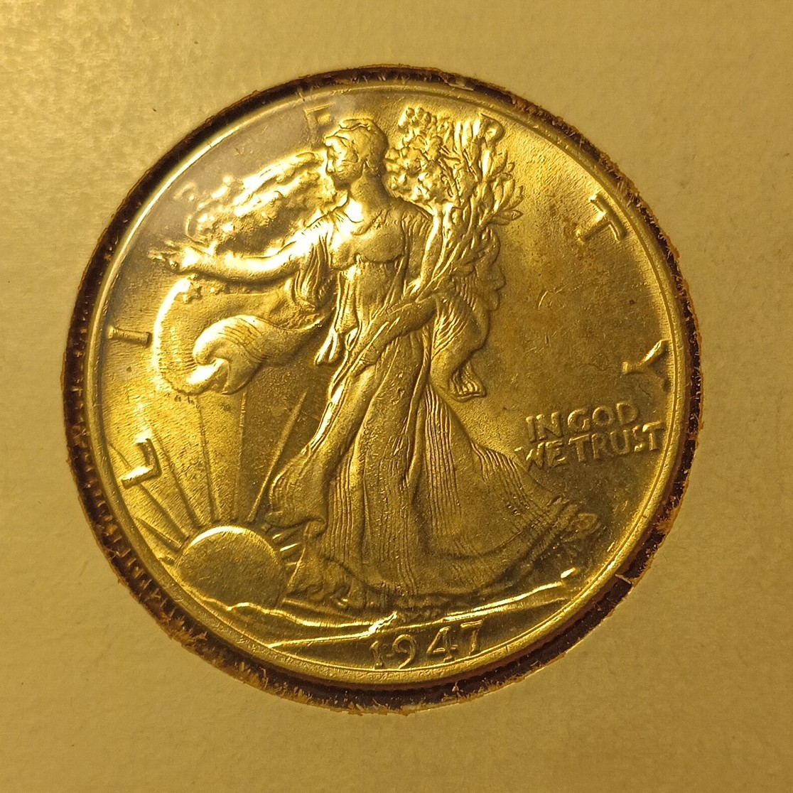 1947 BU  Liberty Walking Half Dollar 50C Silver 0.9 Business Strike Philadelphia