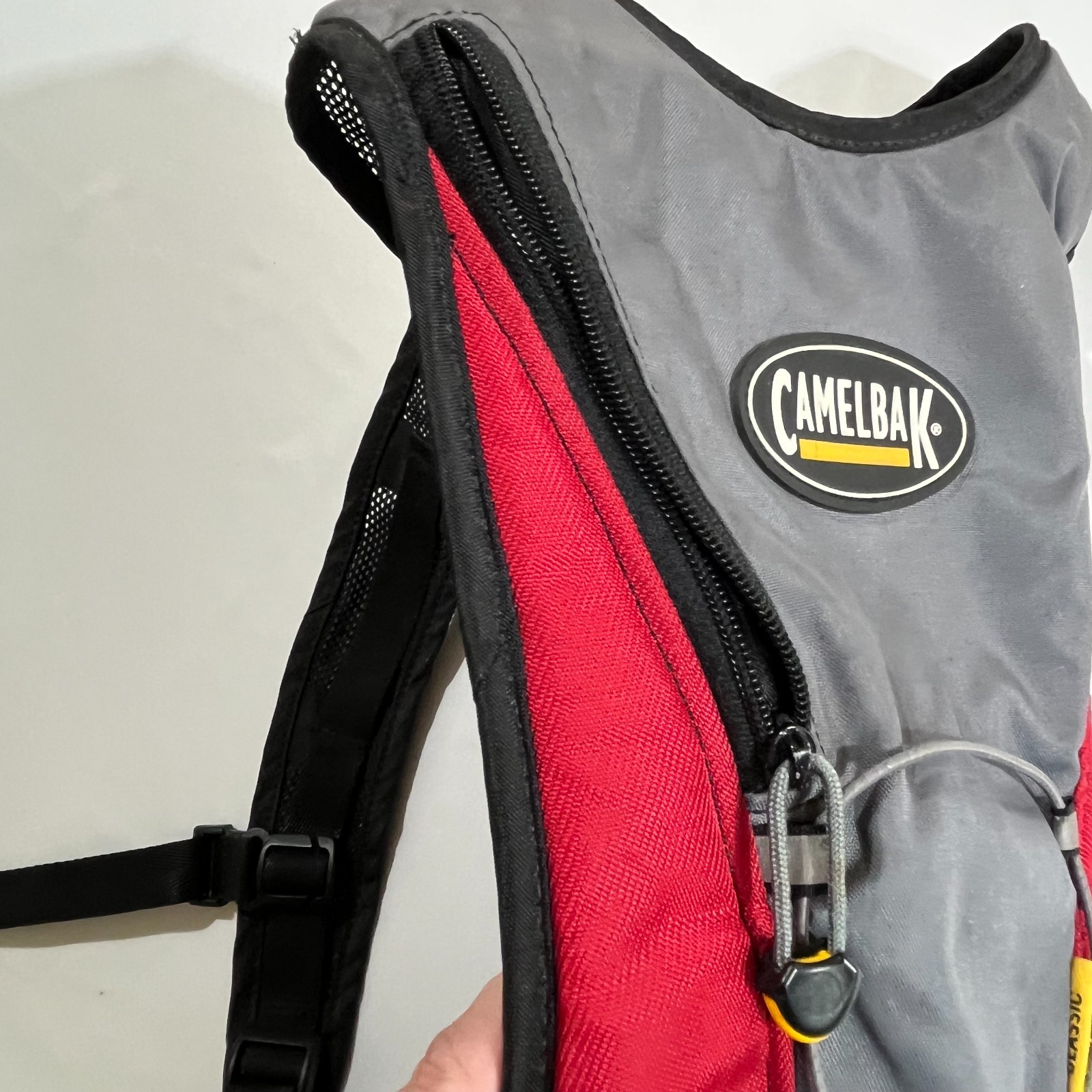 CamelBak Classic Hydration Pack Red Grey Small Backpack Hiking Cycling Biking