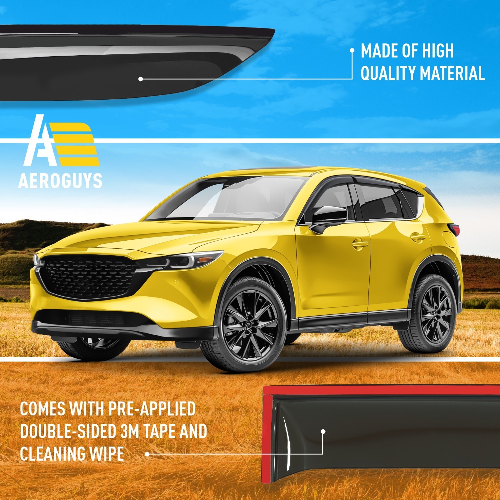 Rain Guards Vent Visors Shade for 2017-2025 Mazda CX-5
