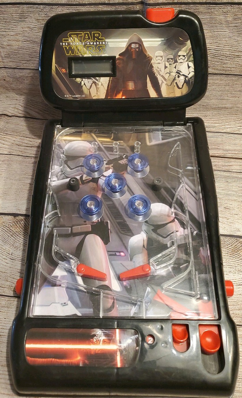 Star Wars Tabletop Pinball Machine Electronic Scoring The Force  Awakens Disney
