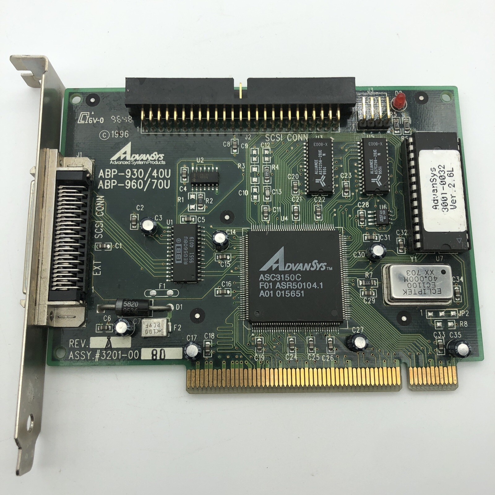 Advansys PCI SCSI Controller Card Host Adapter # ABP-930 / 40u ABP-960 INT/EXT