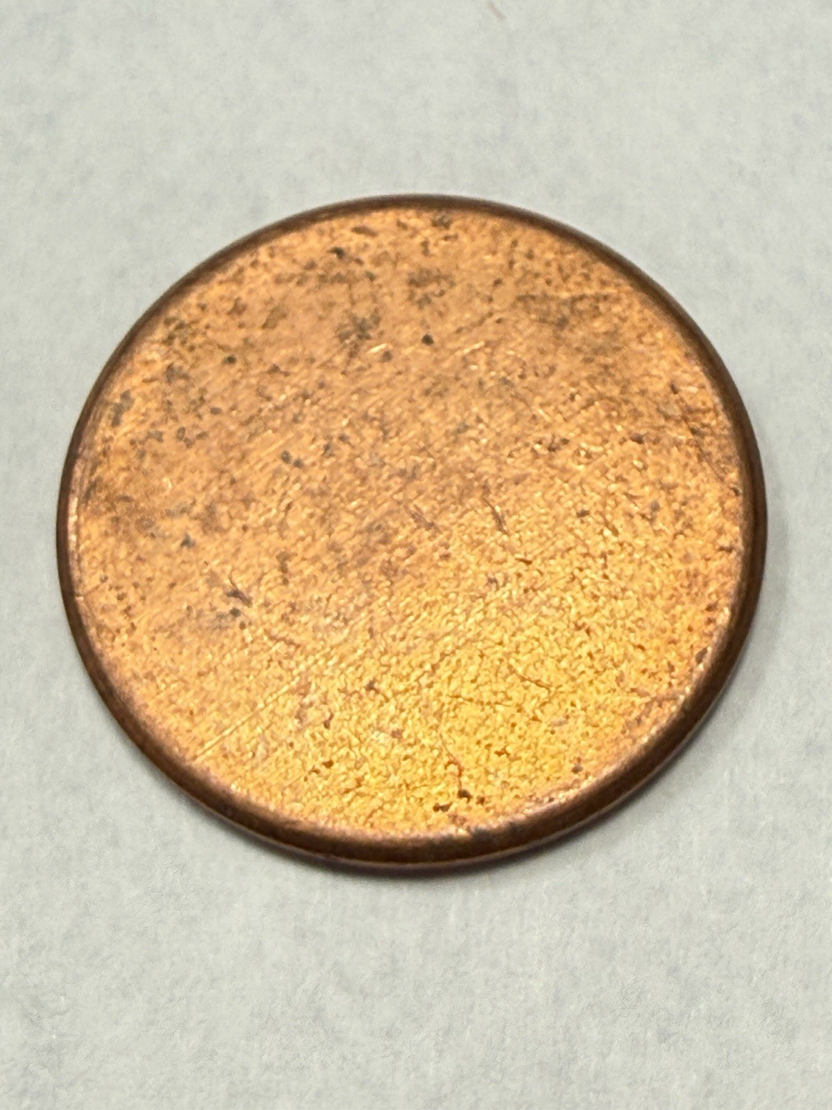1982-2008 LINCOLN CENT- BLANK PLANCHET MINT ERROR- ZINC (.09OZ) PRICED TO SELL*