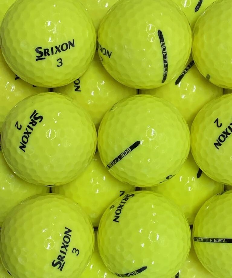 50 Srixon Soft Feel Yellow Used Golf Balls in 5A/4A Condition