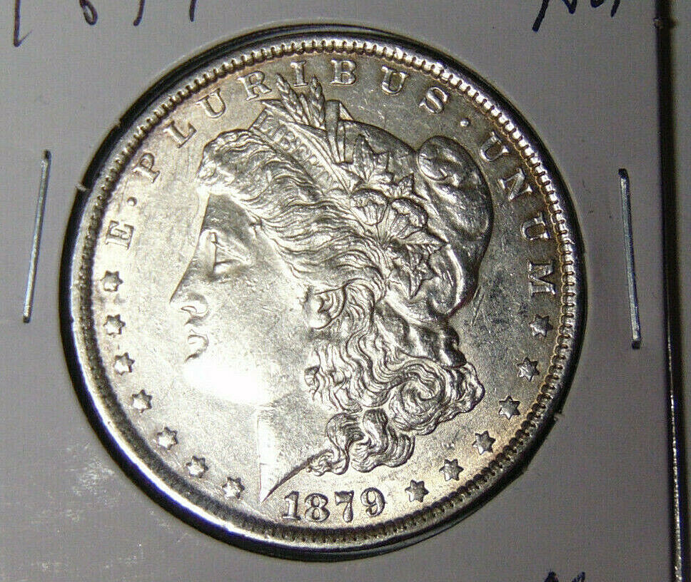 AU 1879-P Morgan Silver Dollar About Uncirculated Philadelphia Mint (32222)