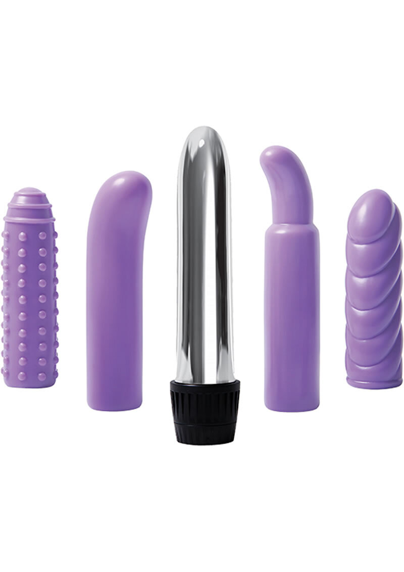 Multi Sleeve Vibrator multi-speed Vibe Sex Toy Waterproof 4 Piece Kit Purple