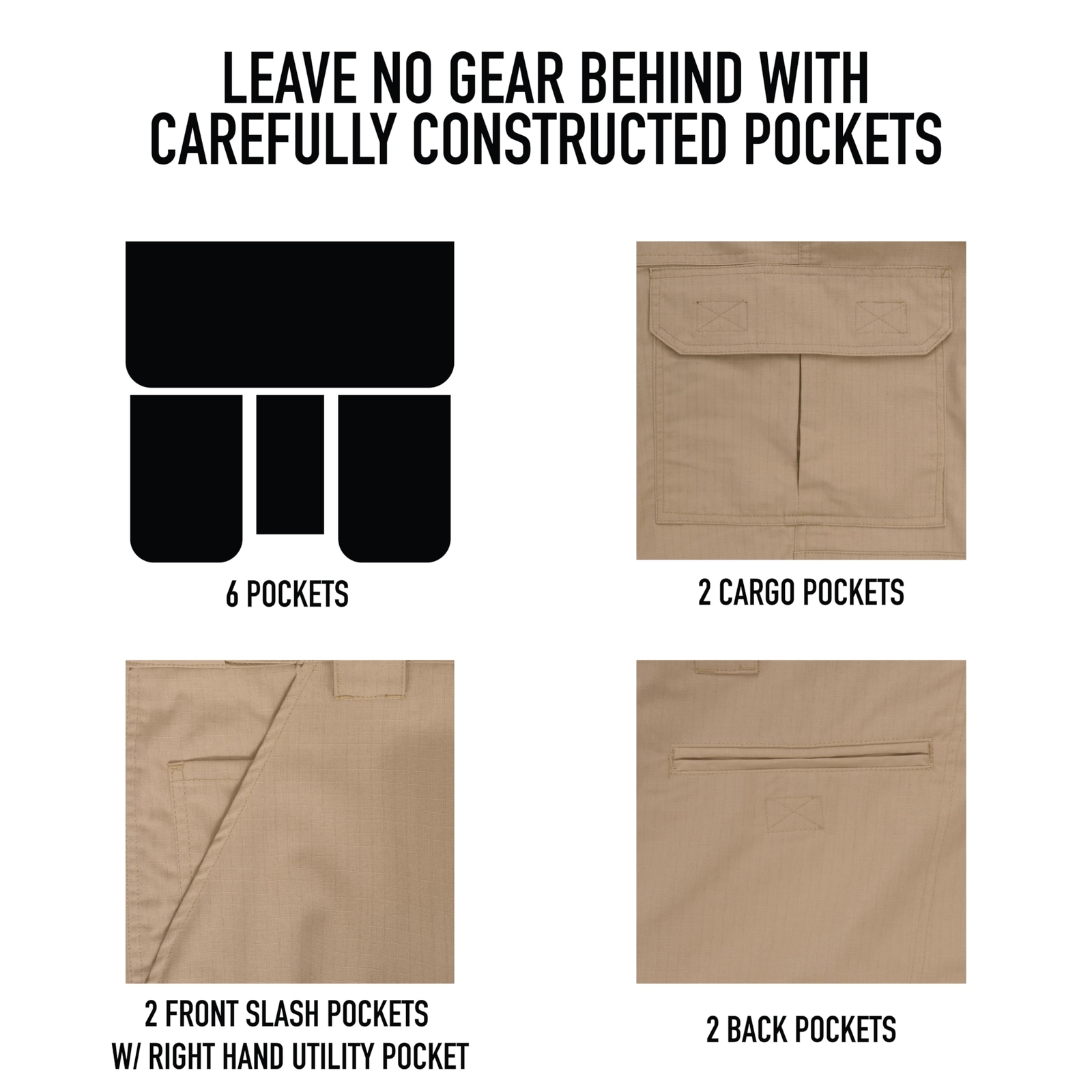Rothco Khaki Tactical Deployment Pant 46565 - 42x32