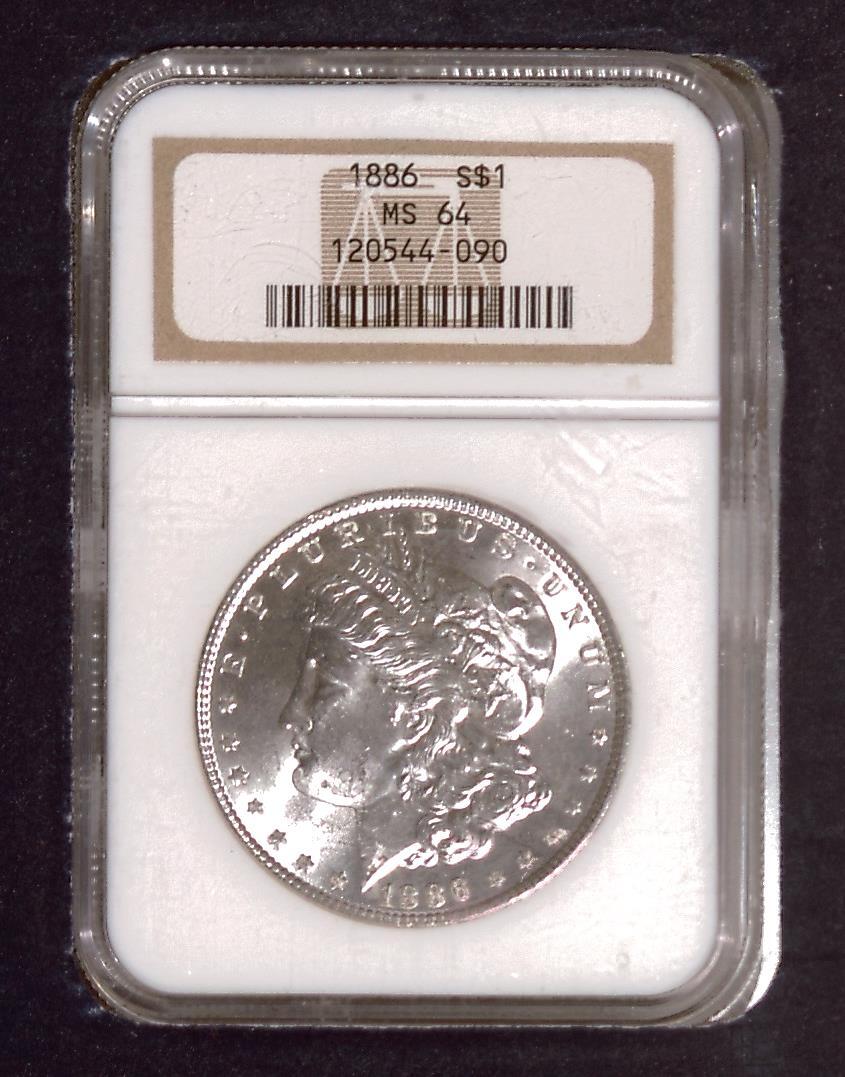 1886 Morgan Silver Dollar | NGC MS64 | Silver $1 MSD | Philadelphia