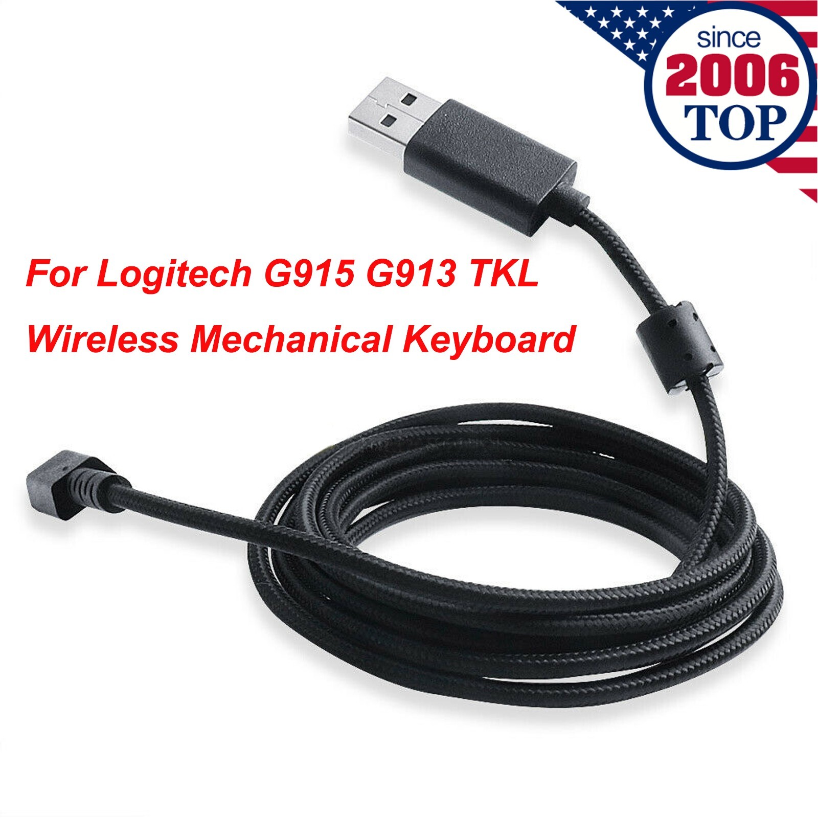 New USB Charging Cable for Logitech G915 G913 G815 G813 RGB TKL Keyboard