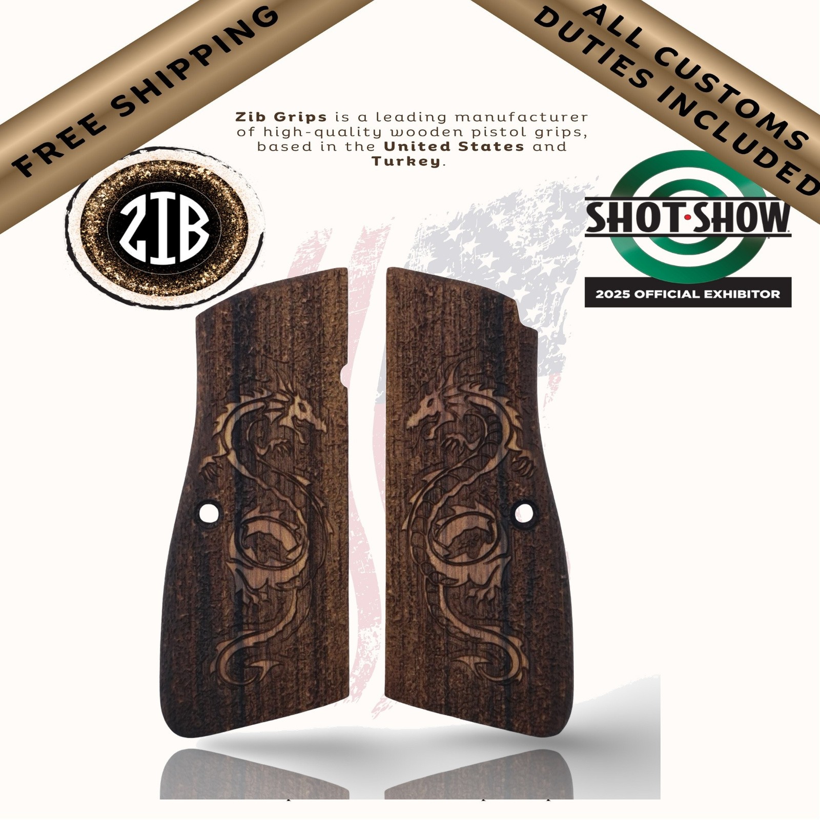 Walnut Grips Browning HiPower SA 35 Tisas Regent Br9 Luger M80 HP 14 Zig 14