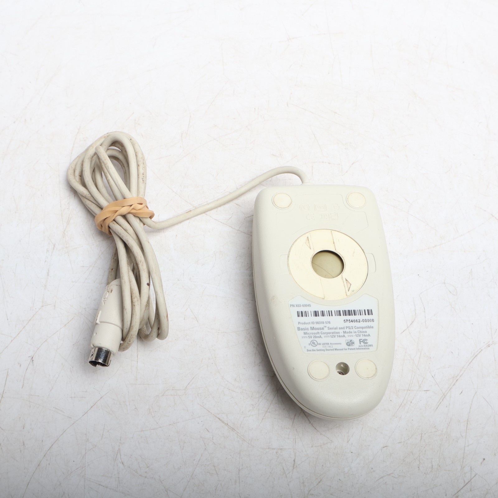 Microsoft 2-Button PS/2 Compatible Basic Mouse - X03-69945 - Trackball