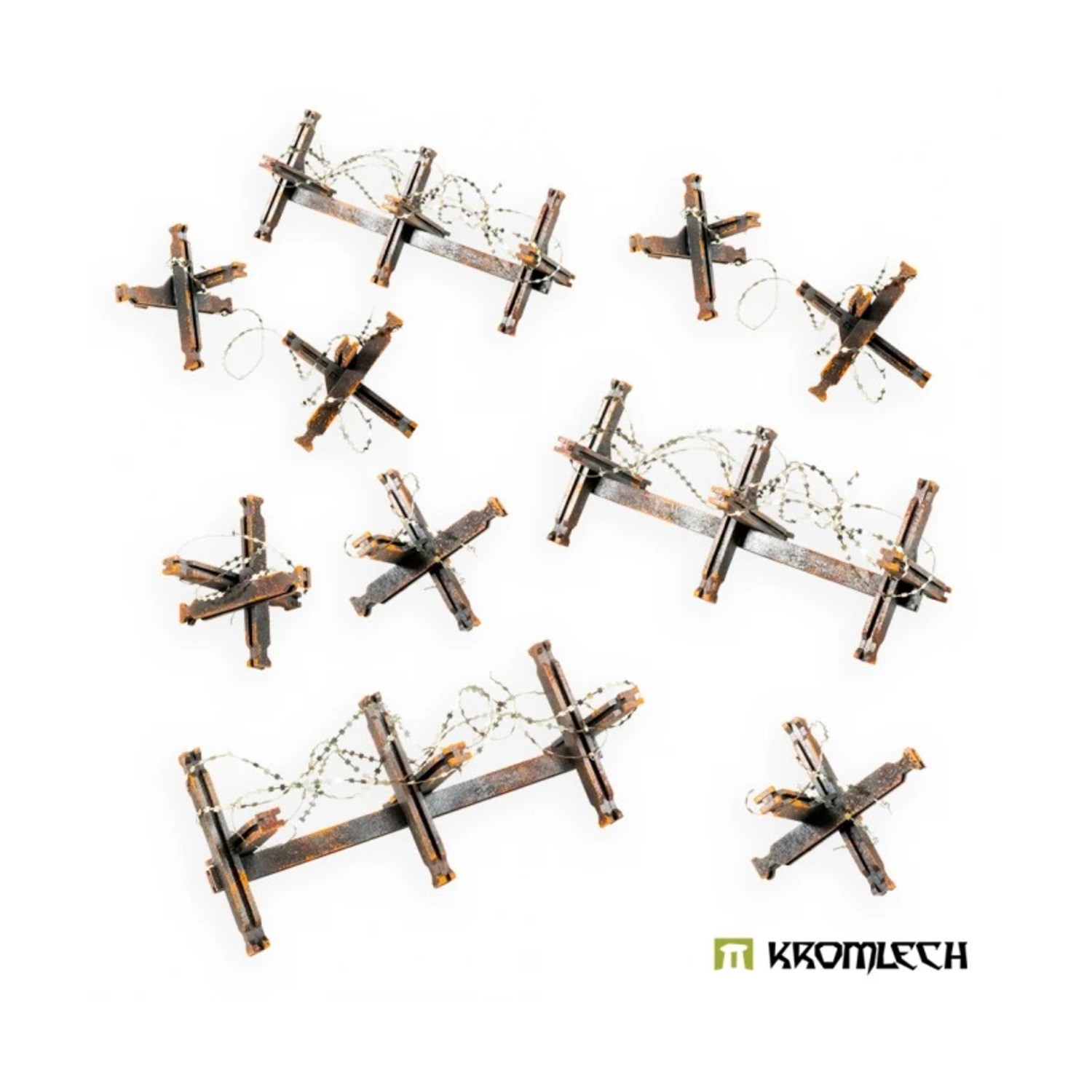 Kromlech Terrain Barbed Wire Hedgehogs Pack SW (New)