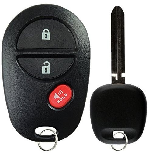 Keyless Entry Remote Fob with Uncut Blank Car Ignition Key for GQ43VT20T Single