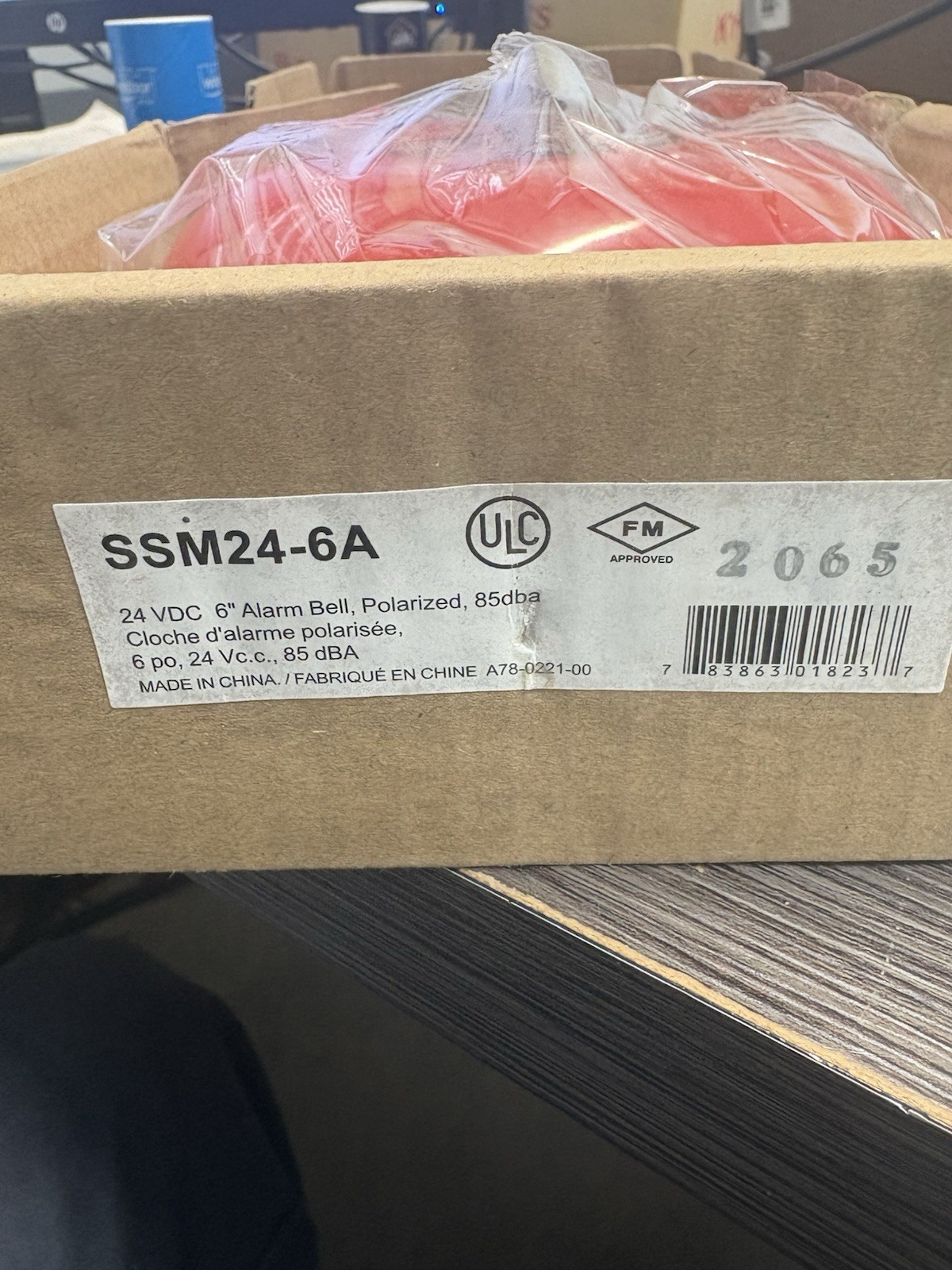 System Sensor SSM24-6A 24 VDC 6" FIRE Alarm Bell Red Polarized 85dba NEW