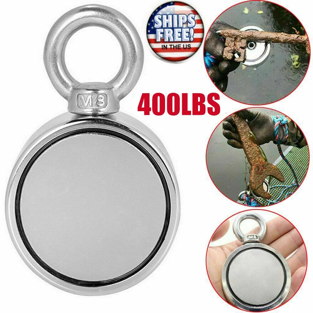 Pulling Force 400lbs Round Double Sided Super Strong Neodymium Fishing Magnet