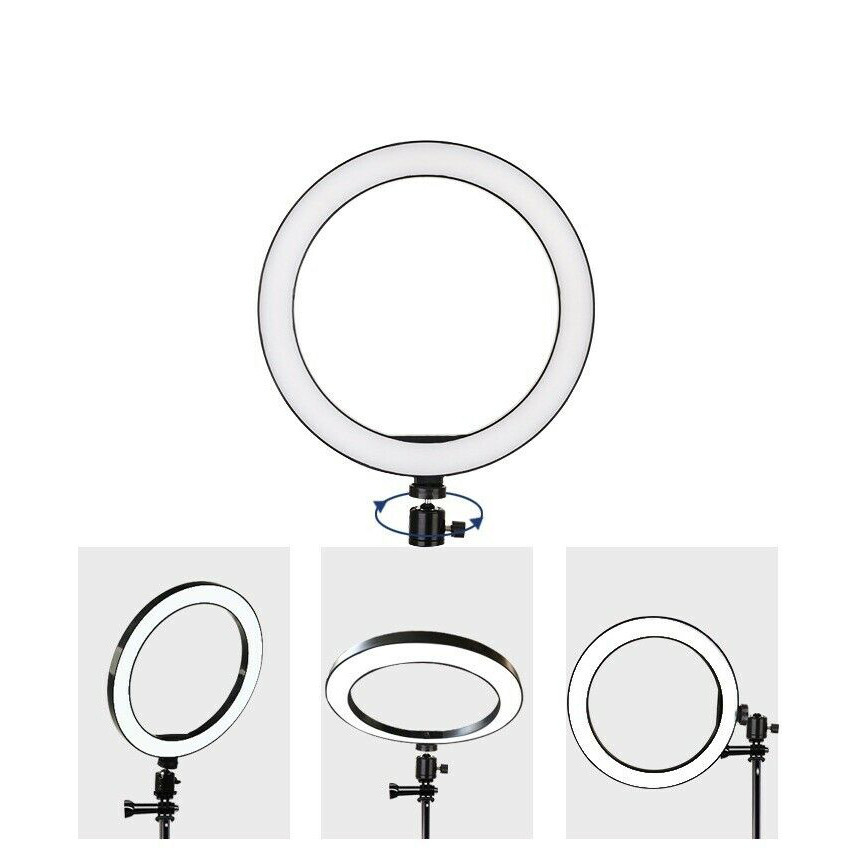10" LED Ring Fill Light w/Stand & Mount Kit for Camera Phone Selfie Video Stream