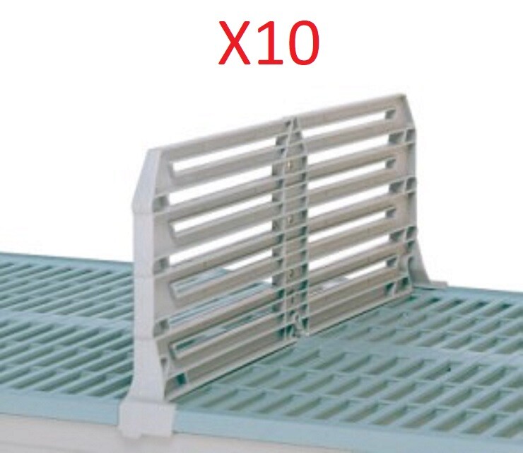 PACK OF 10 DIVIDERS - METRO DD24-8 METROMAX i POLYMER SHELF DIVIDER 8" X 24"